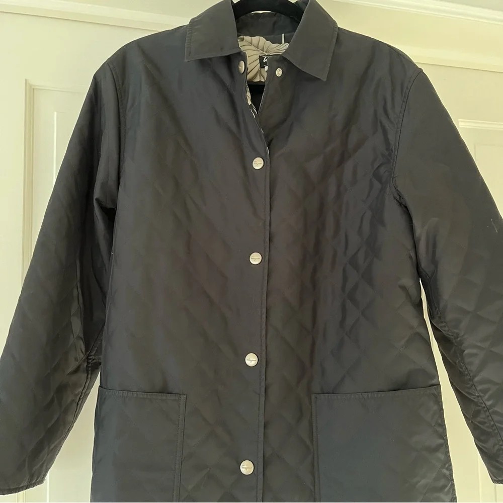 Ferragamo black quilted jacket S - Picture 13 of 16